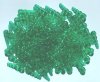 100 19mm Acrylic Dragonfly Bodies - Transparent Christmas Green